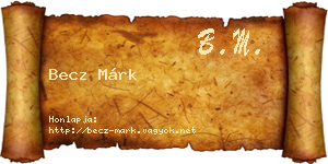 Becz Márk névjegykártya