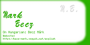 mark becz business card